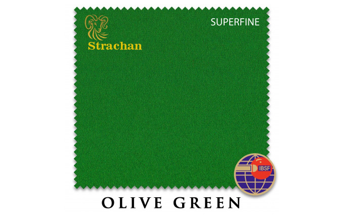Сукно Strachan Superfine Anti-kick Snooker 193см Olive Green Сукно Strachan Superfine Anti-kick Snooker 193см Olive Green
