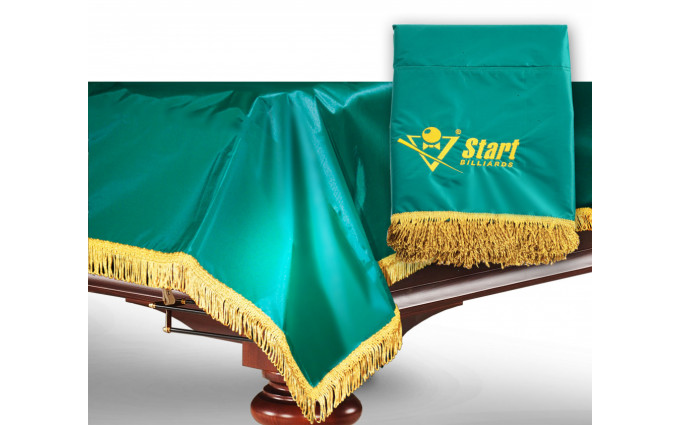 Чехол для б/стола 8-2 (зеленый с зеленой бахромой, с логотипом) Чехол для б/стола 8-2 (зеленый с зеленой бахромой, с логотипом)